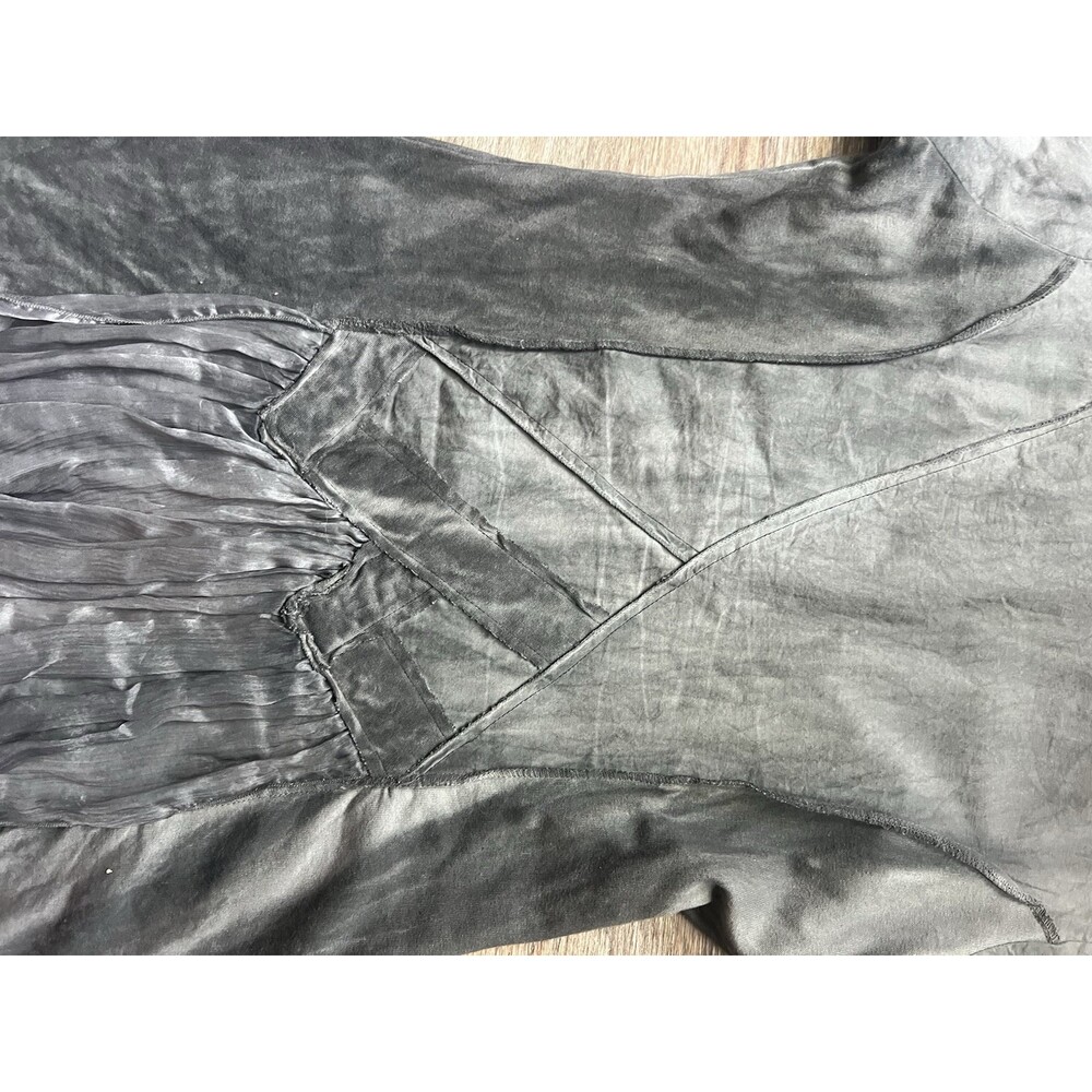 Parsley And Sage Gray Ruched Art To Wear Top Lagenlook Women’s M Buttons Fall - Picture 4 of 16